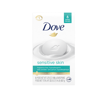 Sensitive Skin Beauty Bar, 6 units