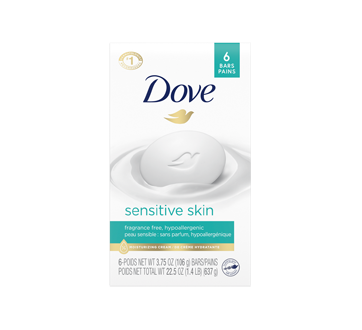 Image of product Dove - Sensitive Skin Beauty Bar, 6 units
