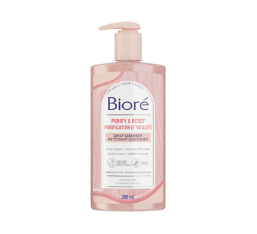 Image 1 of product Bioré - Rose Quartz + Charcoal Daily Purifying Cleanser, 200 ml