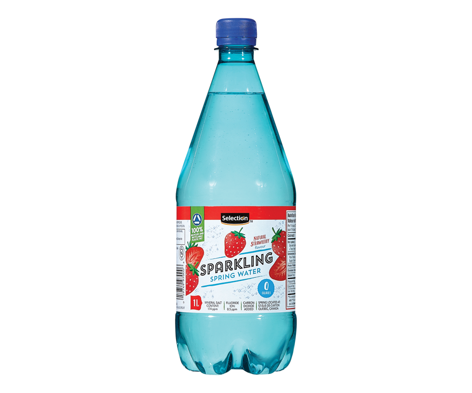 Sparkling Spring Water, Strawberry, 1 L Selection Carbonated water