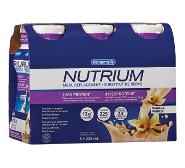 Nutrium High Protein Meal Replacement, Vanilla, 6 x 235 ml