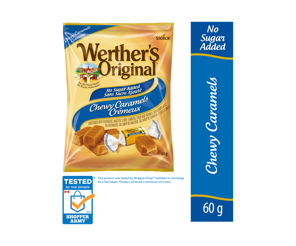 No Sugar Added Chewy Caramel Candy, 60 g Werther's Original Candy