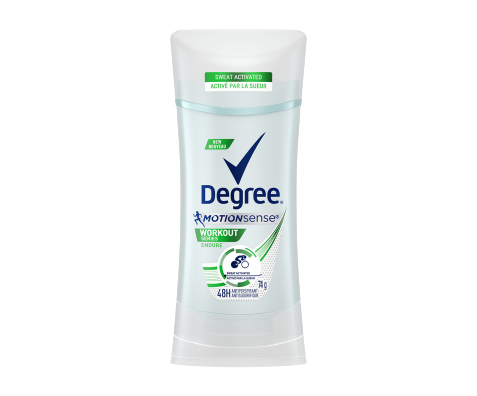 Workout Endure Antiperspirant, 74 g Degree Deodorant Jean Coutu