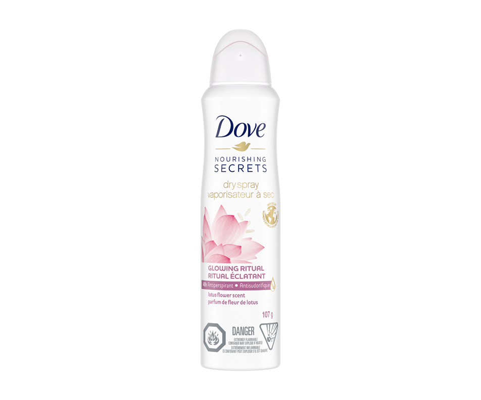 Antiperspirant Dry Spray, Lotus Flower Dove Body deodorant Jean Coutu