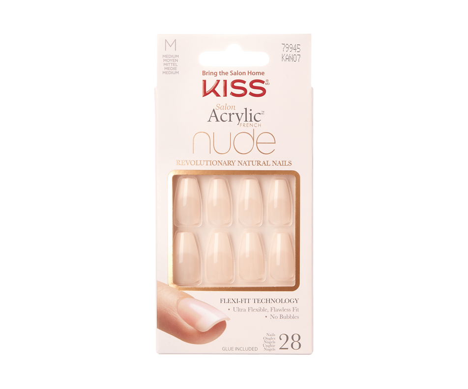 Salon Acrylic French Nails, 28 units Kiss Artificial nails and nail