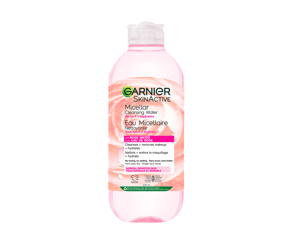 SkinActive Water Rose Micellar Cleansing Water, 400 ml Garnier
