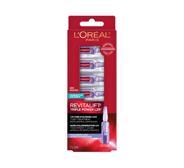 Image 2 of product L'Oréal Paris - Revitalift Triple Power LZR 7-Day Treatment Replumping Ampoules with 1.9% Pure Hyaluronic Acid, 7 x 1.3 ml