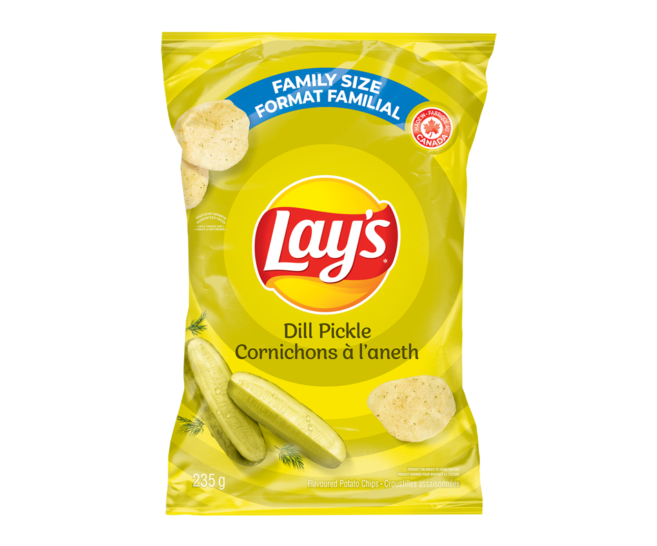 Potato Chips, Dill Pickle, 235 g Lay's Chips and pretzels Jean Coutu