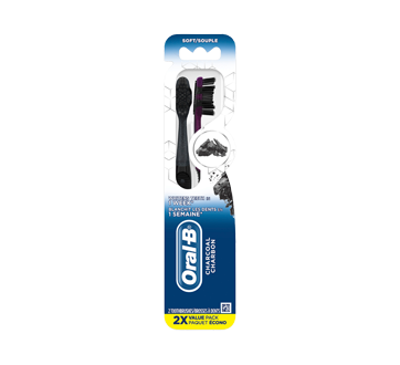 Image of product Oral-B - Charcoal Toothbrush, Soft, 2 units