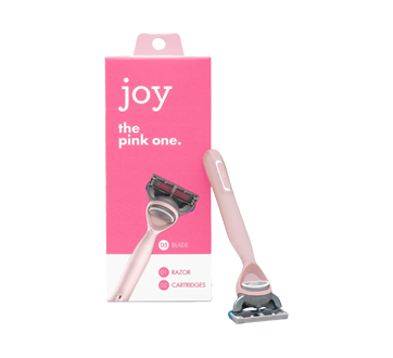Image of product Joy - The pink one Razor, Handle + 2 razor blade refills, 2 units