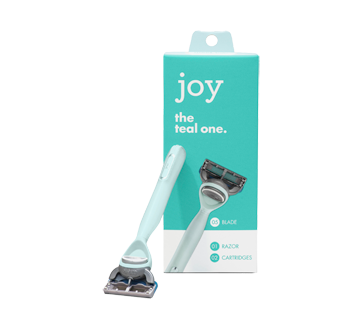 Image of product Joy - The teal one Razor, Handle + 2 razor blade refills, 2 units