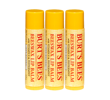Image 2 of product Burt's Bees - 100% Natural Moisturizing Lip Balm, Original Beeswax, 3 units