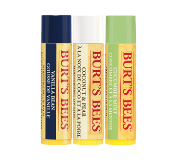 Image 2 of product Burt's Bees - 100% Natural Moisturizing Lip Balm, Assorted Flavours with Fruit Extracts, 3 units