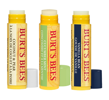 Image 3 of product Burt's Bees - 100% Natural Moisturizing Lip Balm, Assorted Flavours with Fruit Extracts, 3 units