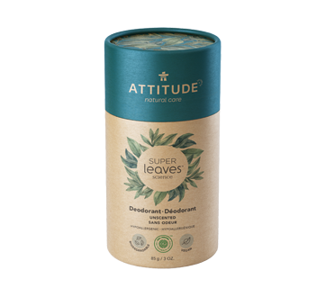 Image 2 of product Attitude - Super leaves Plastic-Free Natural Deodorant, 85 g, Unscented