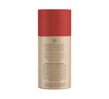 Image 2 of product Attitude - Super leaves Plastic-Free Natural Deodorant, 85 g, Red Vine Leaves