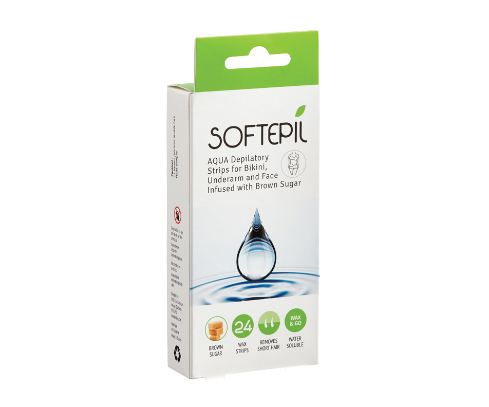 Aqua Depilatory Strips for Bikini, Underarm and Face, 24 units