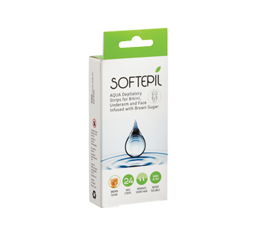 Aqua Depilatory Strips for Bikini, Underarm and Face, 24 units