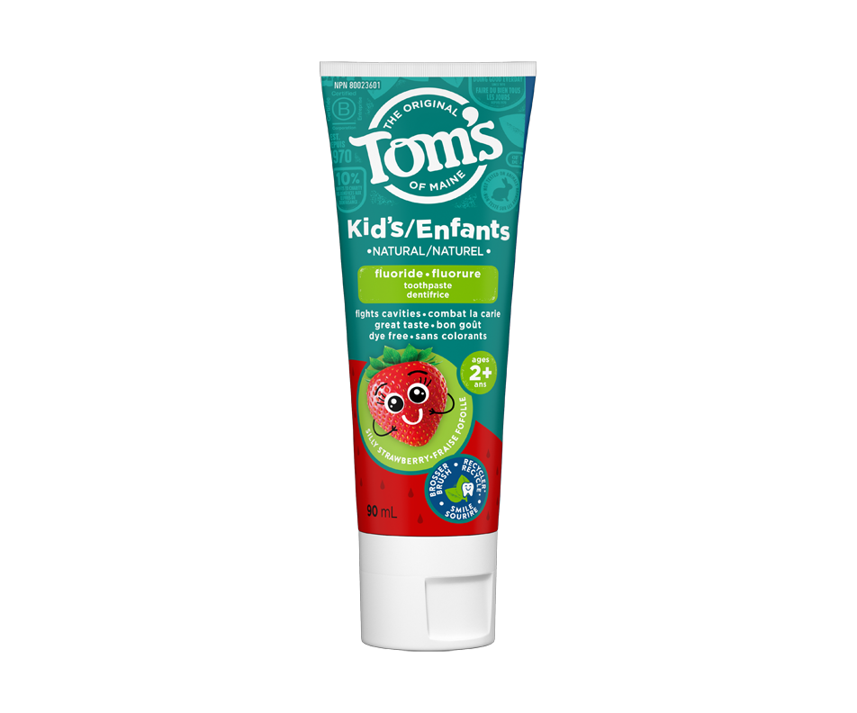 Fluoride Children's Toothpaste, 90 ml, Silly Strawberry Tom's of