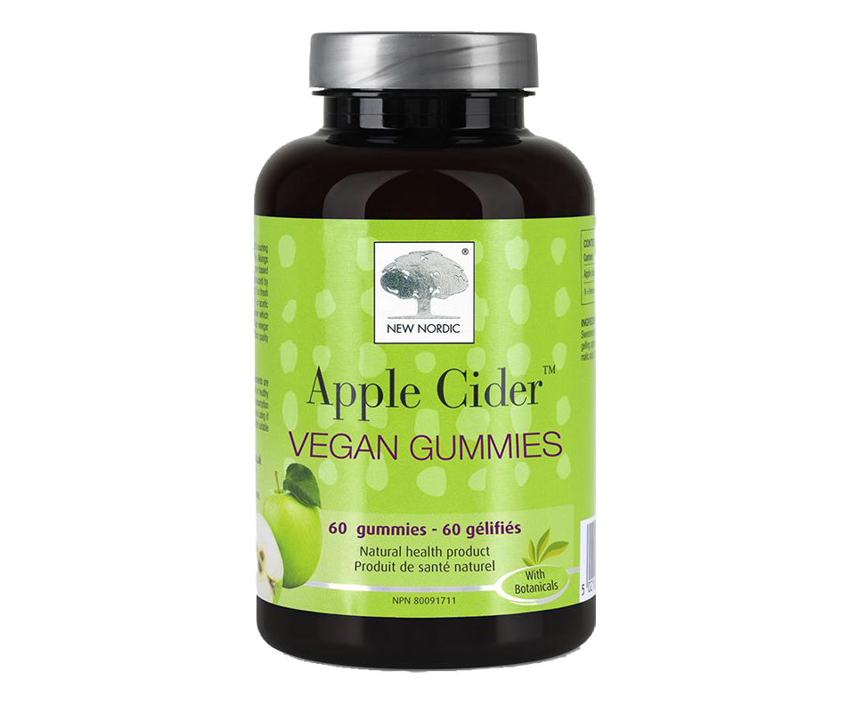 Apple Cider Vegan Gummies, 60 units New Nordic Digestion Jean Coutu