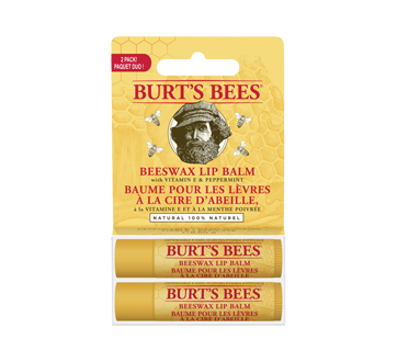 Image 1 of product Burt's Bees - Beeswax 100% Natural Moisturizing Lip Balm, 2 units