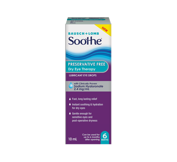 Image 2 of product Bausch and Lomb - Soothe Preservative Free Dry Eye Therapy, 10 ml