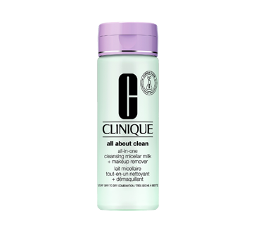 Image 1 of product Clinique - All About Clean All-in-One Cleansing Micellar Milk + Makeup Remover, Very Dry to Dry, 200 ml