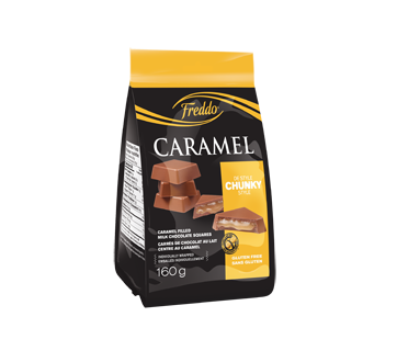 Chunky Milk Chocolate and Caramel Squares, 160 g