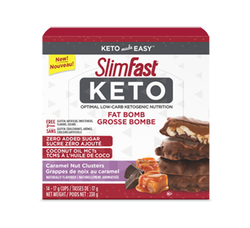 Keto Fat Bomb, 14 x 17 g, Caramel Nut Clusters