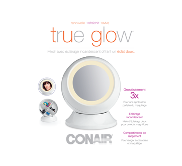 Mirror with Incandescent Lighting Offering a Soft Glow, 1 unit