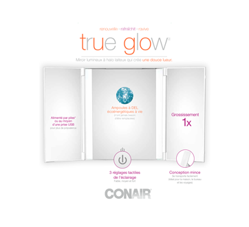 True Glow Soft Halo Lighting Mirror for a Gentle Glow, 1 unit