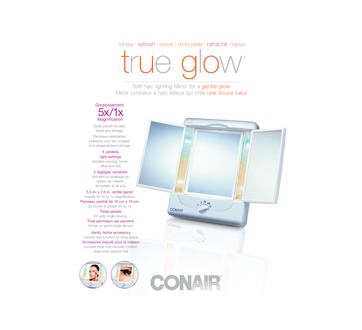 True Glow Soft Halo Lighting Mirror for a Gentle Glow, 1 unit