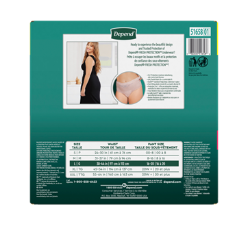 Image 3 of product Depend - Fresh Protection Incontinence Underwear for Women, Blush - Large, 40 units