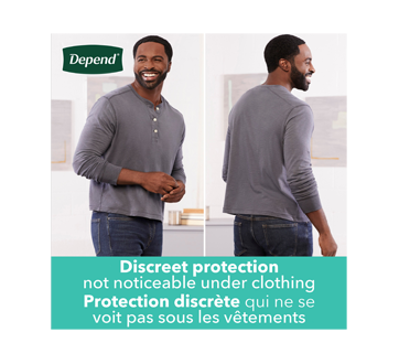 Image 8 of product Depend - Fresh Protection Incontinence Underwear for Men, Grey - Large, 40 units