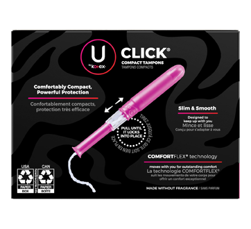 Image 5 of product U by Kotex - Click Compact Tampons, Regular, 32 units