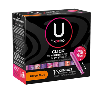 Image 2 of product U by Kotex - Click Compact Tampons, Super Plus, 16 units