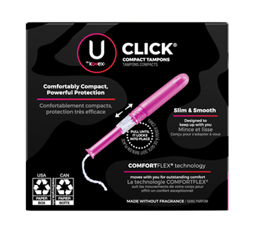 Image 5 of product U by Kotex - Click Compact Tampons, Super Plus, 16 units