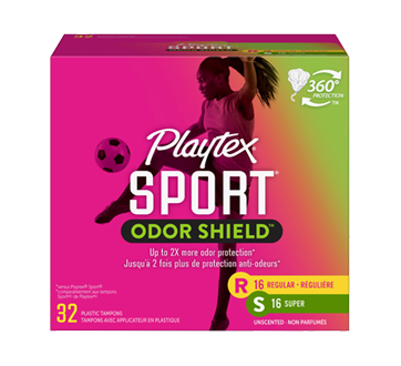 Sport Odor Shield Unscented Tampons Multipack, 32 units, Regular/Super
