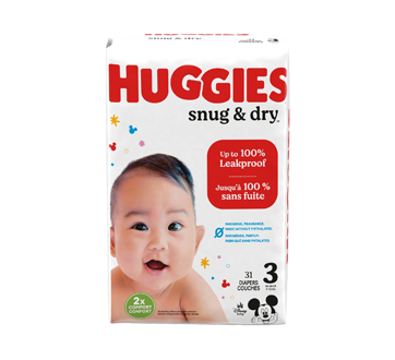 Snug & Dry Diapers, 31 units, Size 3