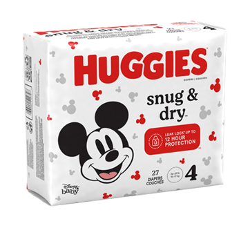 Image 2 of product Huggies - Snug & Dry Baby Diapers, Size 4, 27 units