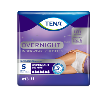Image 1 of product Tena - Incontinence Underwear Super Overnight Absorbency, Small, 13 units
