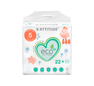 Image of product Attitude - Baby Diapers Junior Sizes 5