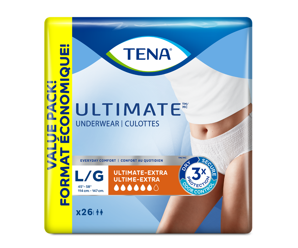 Ultimate Protective Incontinence Underwear Absorbency, Large, 26 units