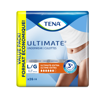 TENA Incontinence Underwear, Overnight Protection, Xlarge, 10