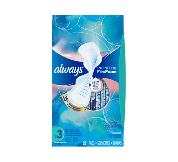 Infinity FlexFoam Pads for Women, Size 3, Extra Heavy Absorbency