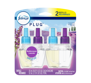 Image of product Febreze - Plug Odor-Eliminating Air Freshener Scented Oil Refill, 2 units, Mediterraenan Lavender