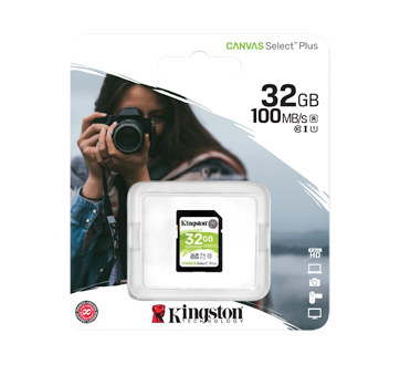 Image of product Kingston - Canvas Select Plus 32gb SDHC Card, 1 unit
