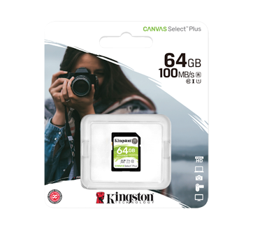 Image of product Kingston - Canvas Select Plus 64gb SDHC Card, 1 unit