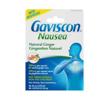 Image of product Gaviscon - Gaviscon Nausea, 18 units, Natural Ginger