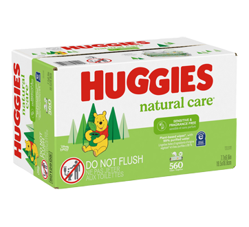Image 2 of product Huggies - Natural Care Sensitive Baby Wipes, Unscented, 560 units